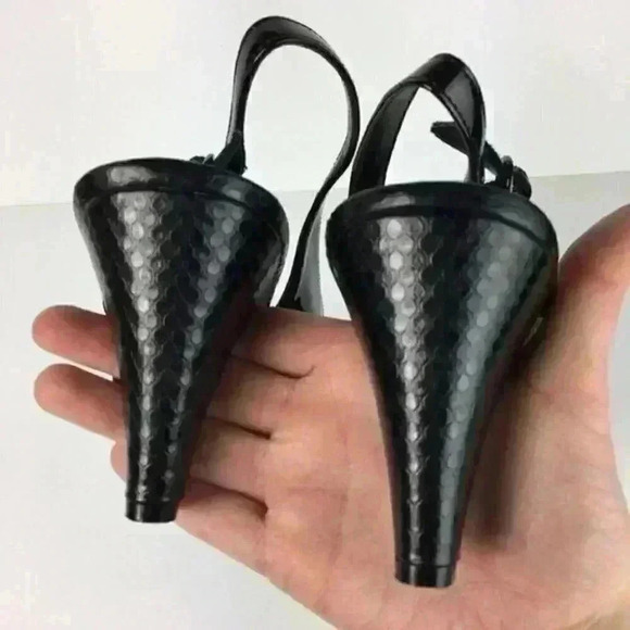 East 5th Heels Size 9.5 Snakeskin Print Peep Toe - Picture 7 of 10